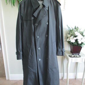OLEG CASSINI men's lined Trench coat - sz 42 Long - Excellent Condition!